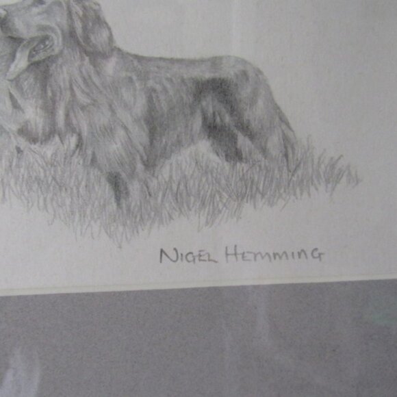 NIGEL HEMMING SIGNED PRINT/IRISH SETTERS 23 X 19 INCHES - Picture 3 of 11